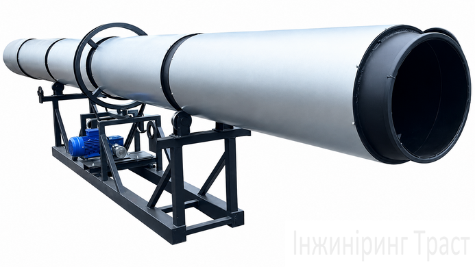 Сушильный барабан 1500мм*4000мм. Серый