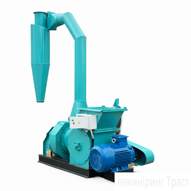 Hammer crusher 22 kW black steel. Blue