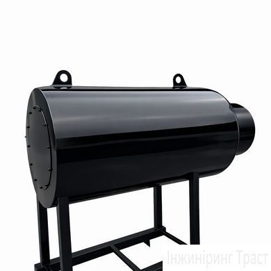 Black combustion chamber for burning a combustible mixture or solid fuel.
