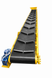 Grooved belt conveyor 400mm*8000mm. Black