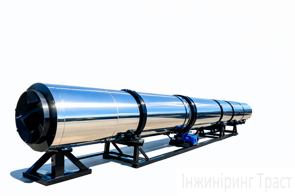Drying drum 500mm*3000mm. Silver