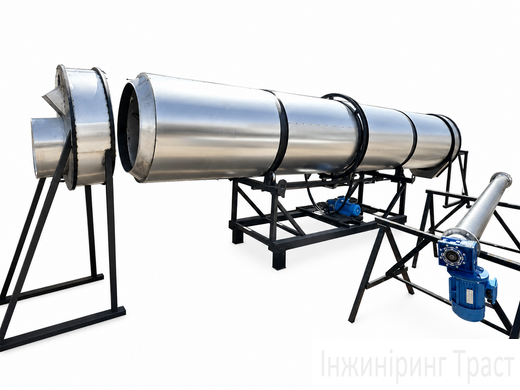 Сушильный барабан 700мм*4000мм. Серый