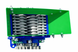 Industrial shredder 100mm*150mm for recycling waste (plastic and glass). Green