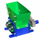 Industrial shredder 100mm*150mm for recycling waste (plastic and glass). Green