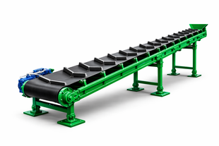 Grooved belt conveyor 500mm*4000mm. Black
