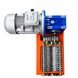 Crusher 200mm*150mm for industrial waste. Glass crusher with 1.5 kW reduction motor. Orange