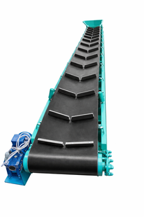 Grooved belt conveyor 500mm*6000mm. Black