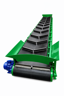 Grooved belt conveyor 500mm*10000mm. Black