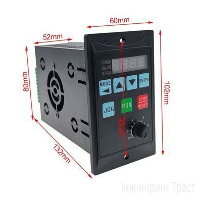 Frequency converter 1.5 kW 220 V -380 V. Black