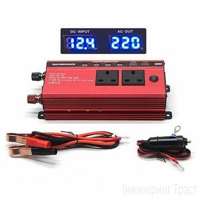 Инвертор, преобразователь DC 12v-AC 230/240v 3000 Вт. Красный