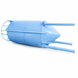 Blue silo for storing grain, feed, cement, sand, granules, pellets, and other bulk materials.